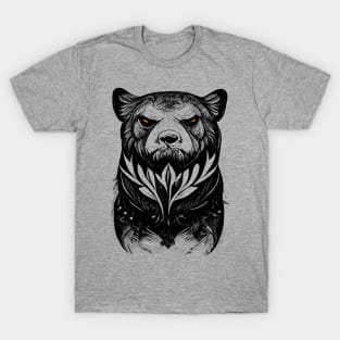 Bear Grizzly Wild Animal Nature Illustration Art Tattoo T-Shirt